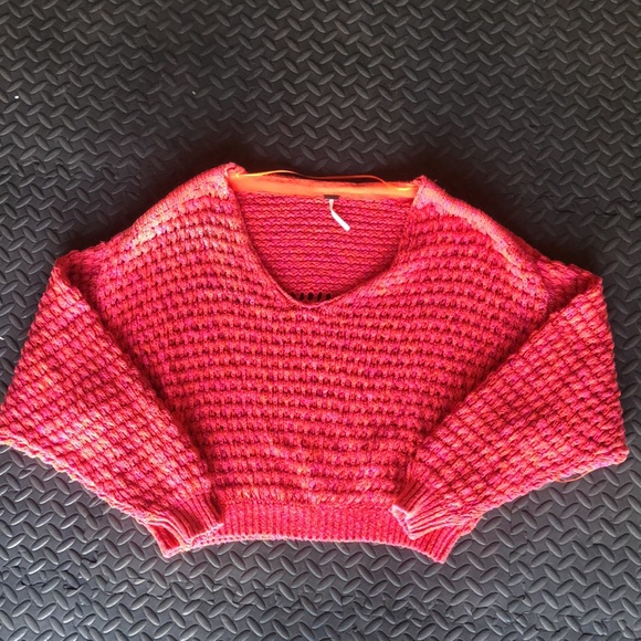 Free People Oversized Cropped Sweater - Picture 1 of 10